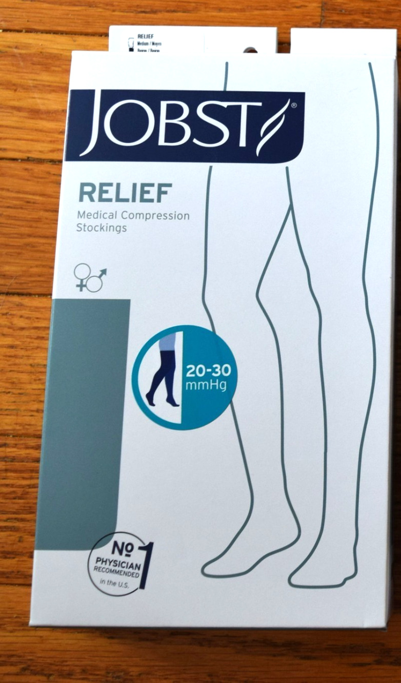 Jobst Relief Medical Compression Stockings 20-30mmHg Knee CT MEDIUM Beige
